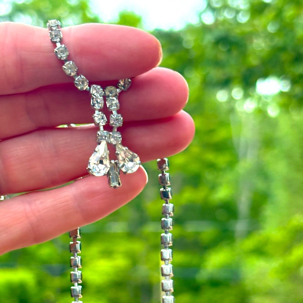 Made in Czech Republic Elegant Silver Crystal Necklace